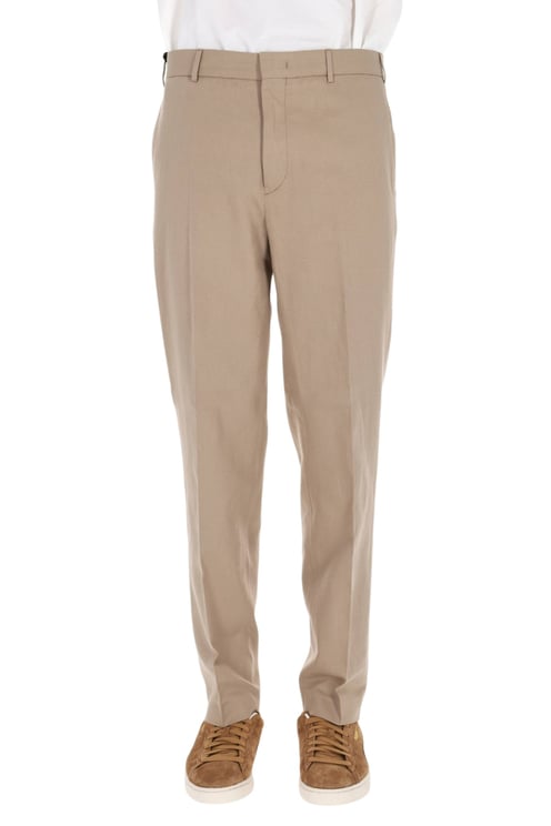 PT Torino Master Fit Cotton-Linen Trousers