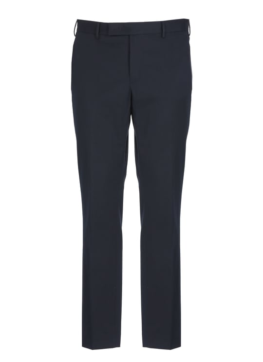 PT Torino Blue Cotton Straight-Leg Pants