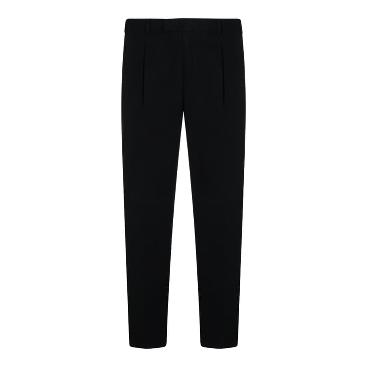 PT Torino Tailored Black Trousers With Subtle Pleats And Refined Finish