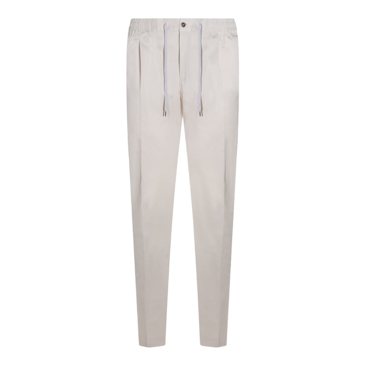 PT Torino Straight-Leg White Trousers with Minimalism