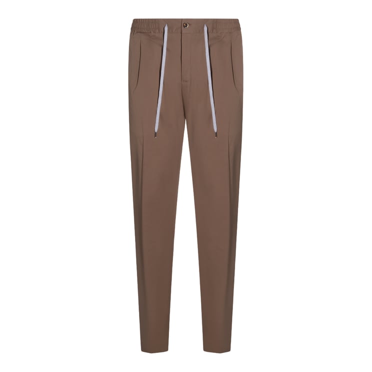 PT Torino Sand Trousers With Classic Straight-Leg Cut