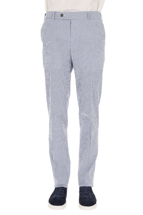 PT Torino Striped Seersucker Slim Fit Pants