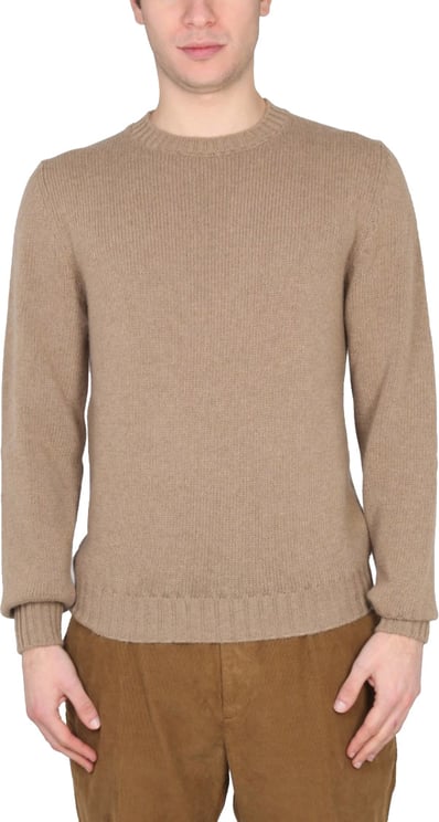 PT Torino Cross-Neck Ribbed Knit Sweater