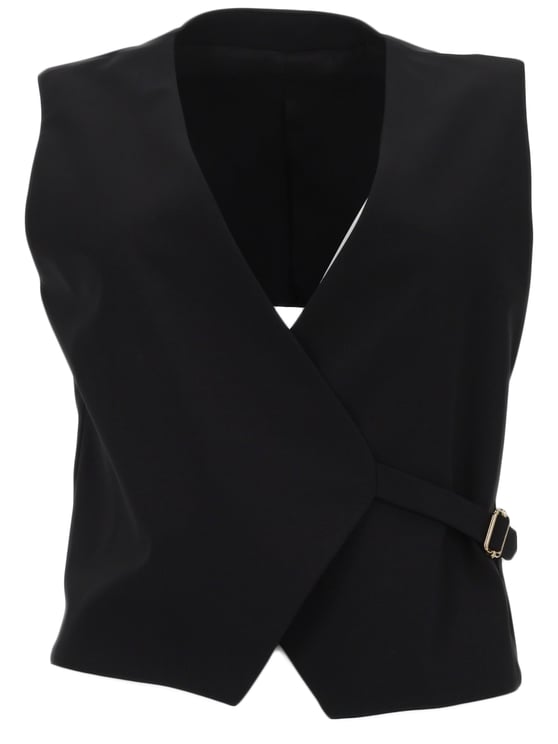 PT Torino Angela Virgin Wool Wrap Gilet