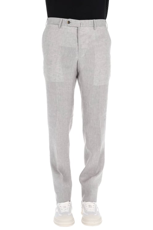 PT Torino Slim Fit Pure Linen Trousers