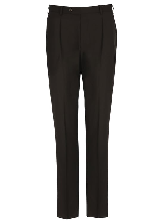 PT Torino Dark Brown Zip Fastening Pants