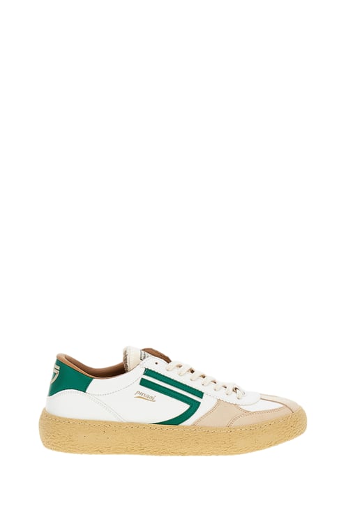 Puraai Panelled Vegan Leather Low-Top Sneakers