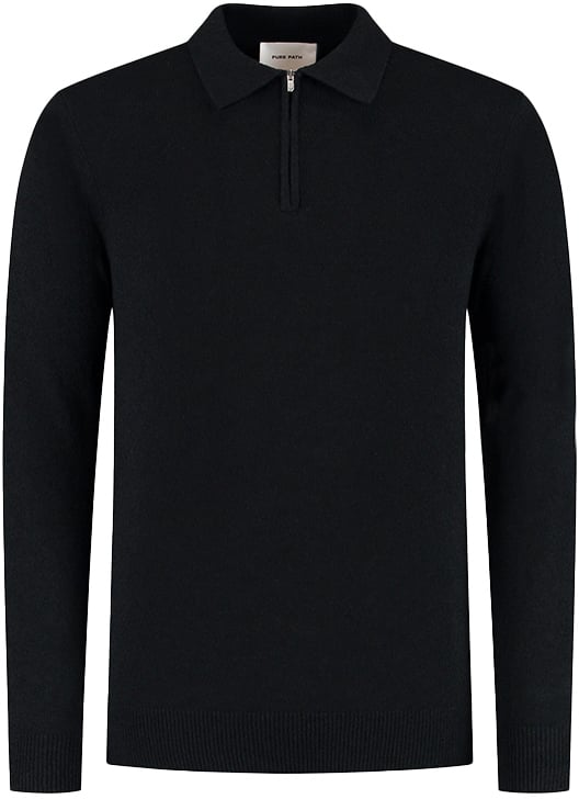 Pure Path Pure Path Regular Fit Zip Polo Knitwear