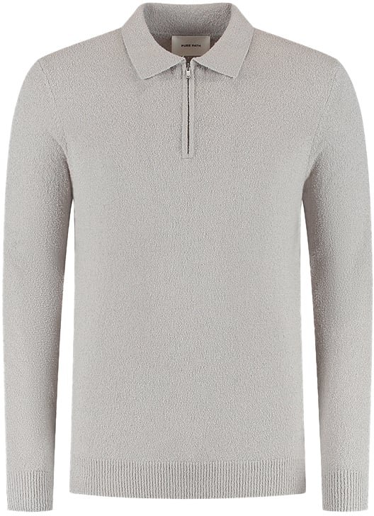 Pure Path Pure Path Regular Fit Zip Polo Knitwear