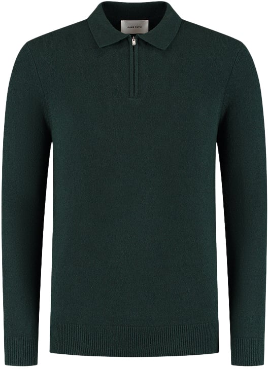 Pure Path Pure Path Regular Fit Zip Polo Knitwear