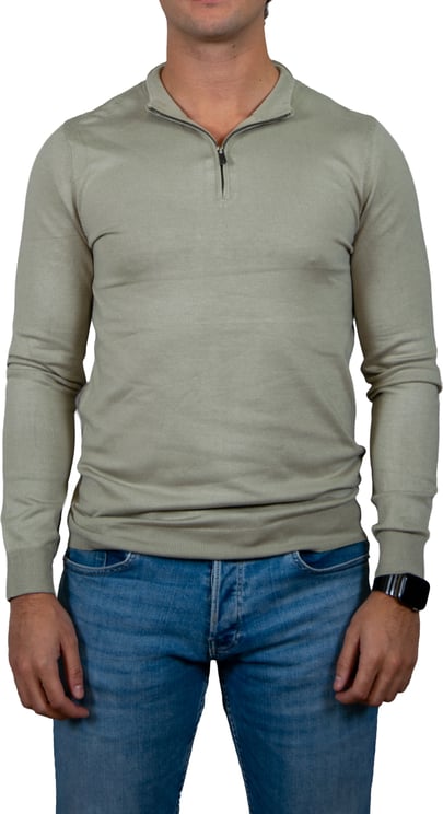 Pure Path Pure Path Regular Fit Knitwear Halfzip LS