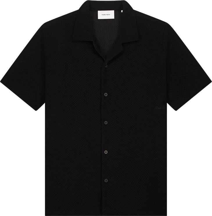 Pure Path Pure Path Honeycomb Shortsleeved Shirt 26010206 02 Black