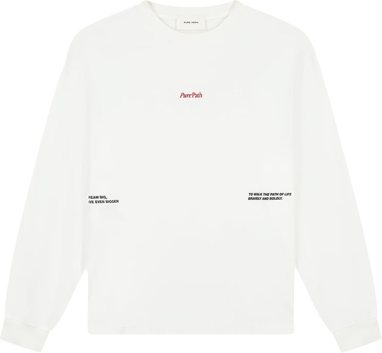 Pure Path Pure Path Mirror Logo Longsleeve T-shirt 26010128 Off White 45