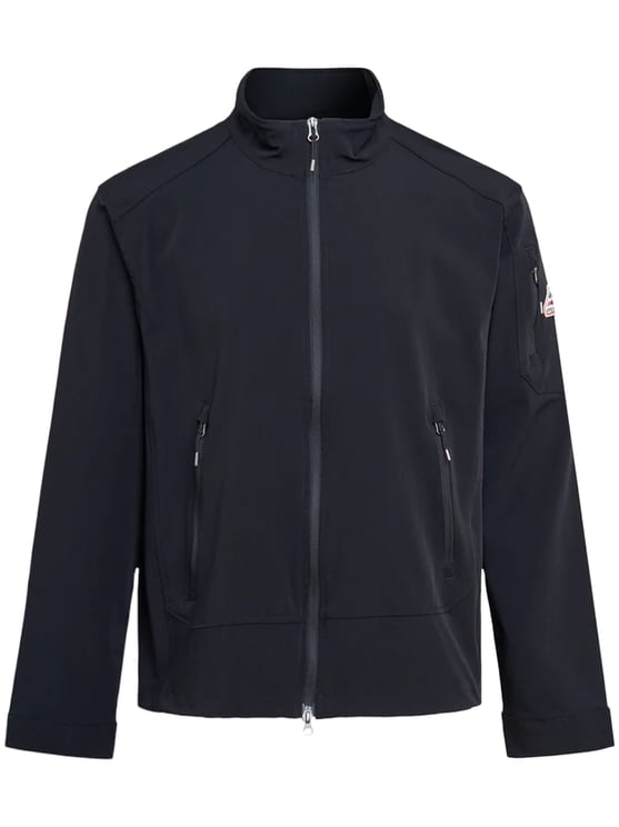 Pyrenex Minimalist Black Jacket with High Collar