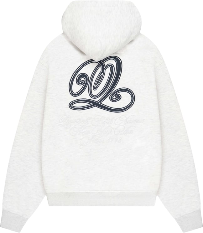 Quotrell Chain Hoodie | Light Grey Melee/nav