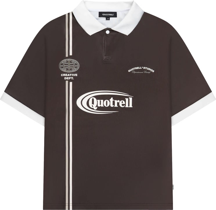 Quotrell Logan Soccer Tee | Brown/off White