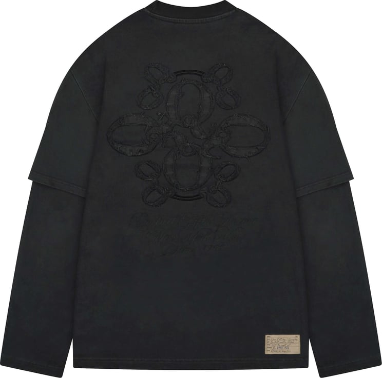 Quotrell Nicky Acid Wash Longsleeve | Acid Grey