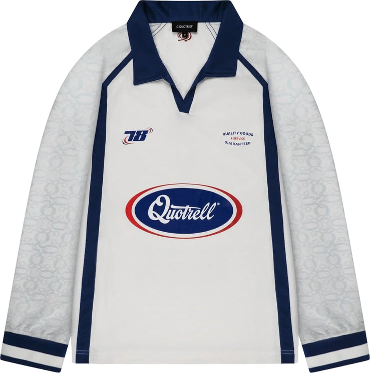 Quotrell Jimmy Longsleeve | Cobalt/offwhite