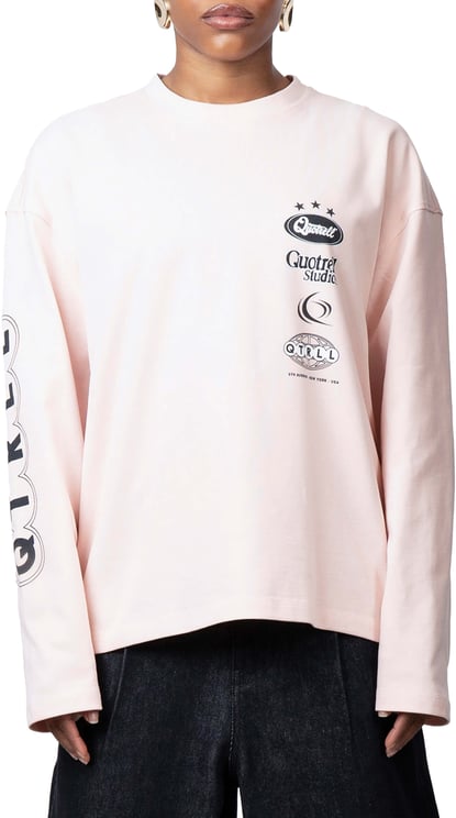 Quotrell Marino Longsleeve | Light Pink/navy