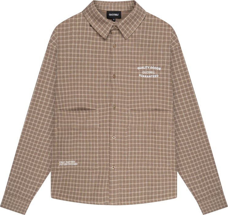 Quotrell Zay Plaid Shirt | Greige Plaid
