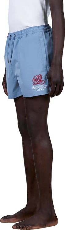 Quotrell Chain Swimshort | Muted Blue/red