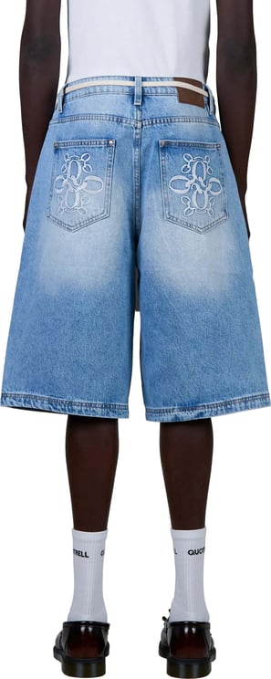 Quotrell Harlem Denim Short | Light Blue