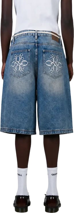 Quotrell Harlem Denim Short | Washed Blue