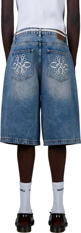 Quotrell Harlem Denim Short | Washed Blue