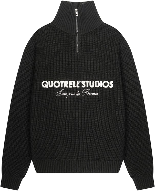 Quotrell Jace Studio Zip Up | Black/white