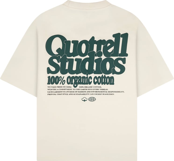 Quotrell Puff Studios Tee | Off White/teal
