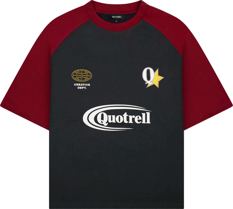Quotrell Emilio Boxy Tee | Navy/red