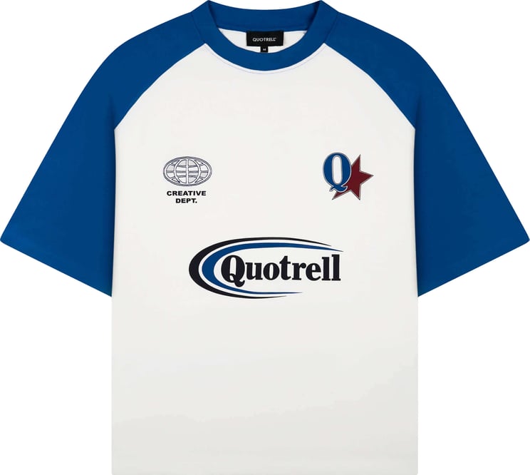 Quotrell Emilio Boxy Tee | Blue/white