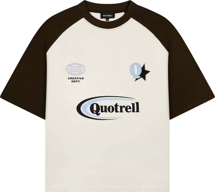 Quotrell Emilio Boxy Tee | Brown/light Blue