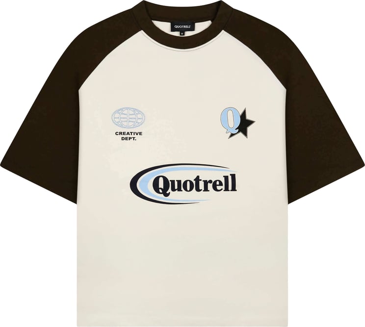 Quotrell Emilio Boxy Tee | Brown/light Blue