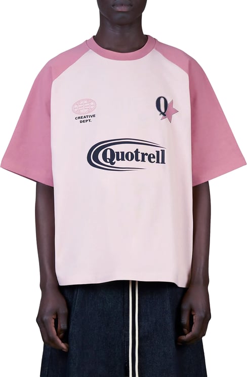Quotrell Emilio Boxy Tee | Light Pink/pink