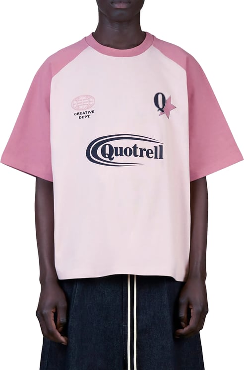 Quotrell Emilio Boxy Tee | Light Pink/pink