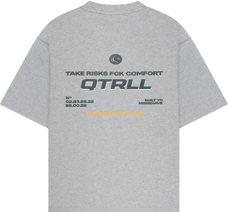 Quotrell Risk Tee | Grey Melee/petrol