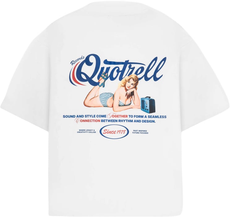Quotrell Pin Up Tee | White/cobalt