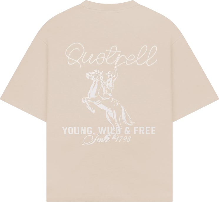 Quotrell Lasso Tee | Greige/white