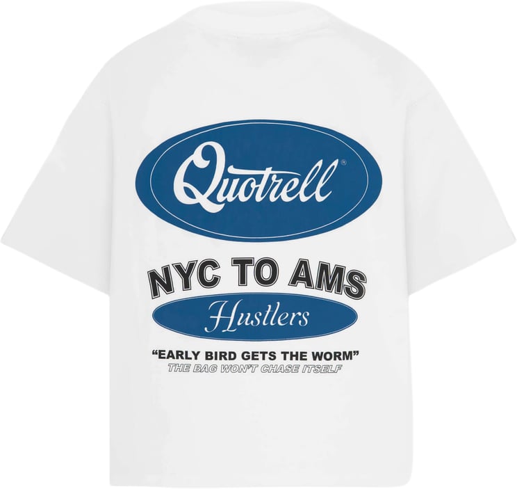 Quotrell Hustlers Tee | White/blue