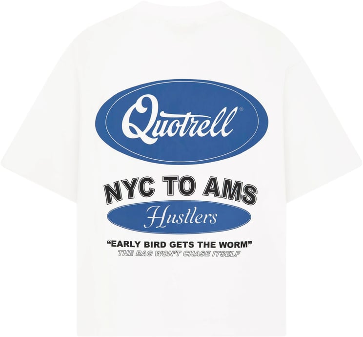 Quotrell Hustlers Tee | White/blue