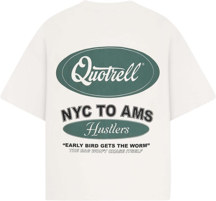 Quotrell Hustlers Tee | Off White/teal