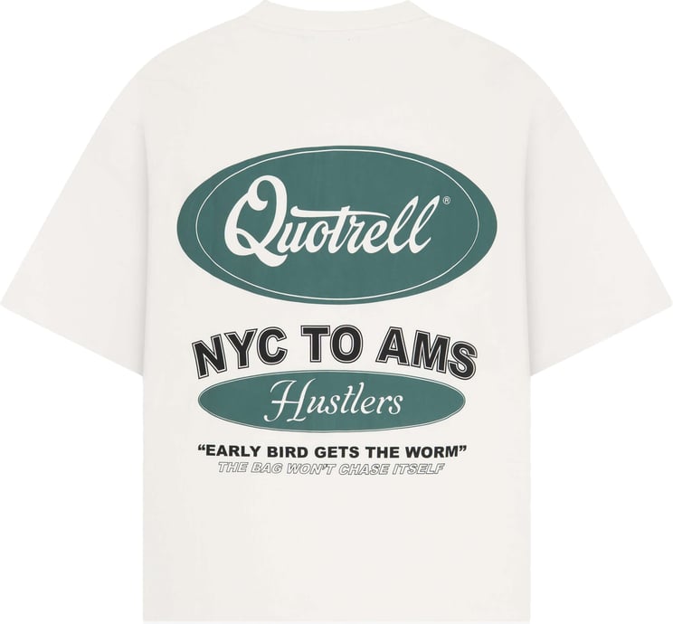 Quotrell Hustlers Tee | Off White/teal