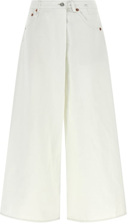 R13 R13 White Cotton Jeans Denim