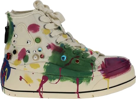 R13 R13 Multicolor Cotton High Top Sneakers