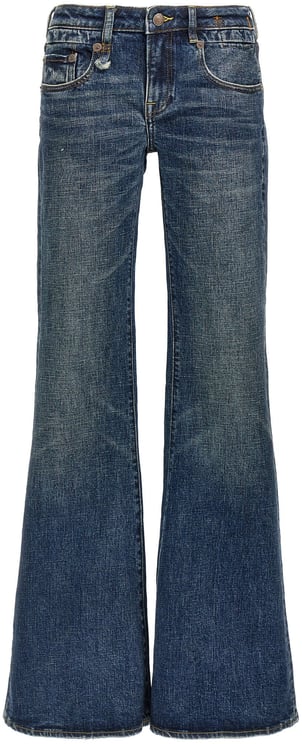 R13 R13 Blue Cotton Flared Jeans