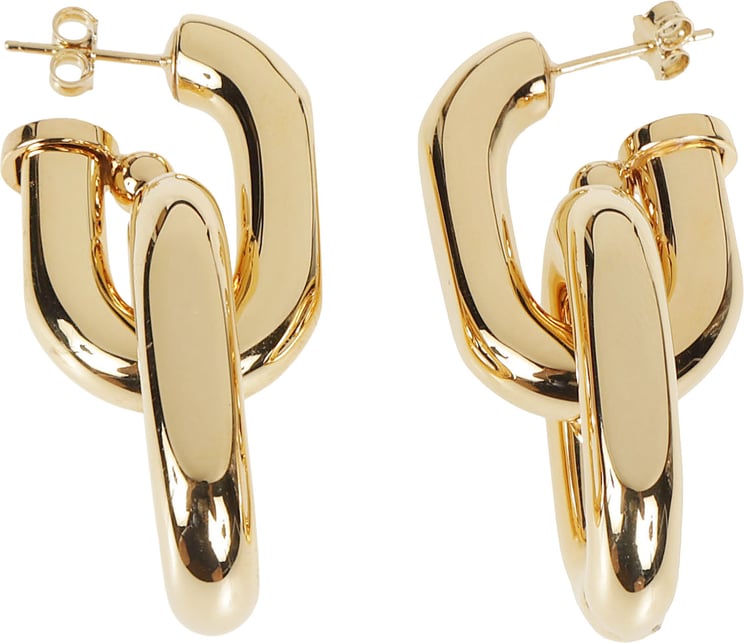 Rabanne Xl Link Double Hoop Earrings Metallic
