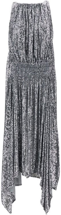 Rabanne Maxi Dress With Hem And Textured Finish