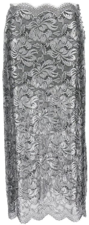 Rabanne Lacquered Transparent Lace Maxi Skirt