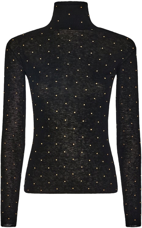Rabanne Fitted Turtleneck Sweater With Decorative Appliques